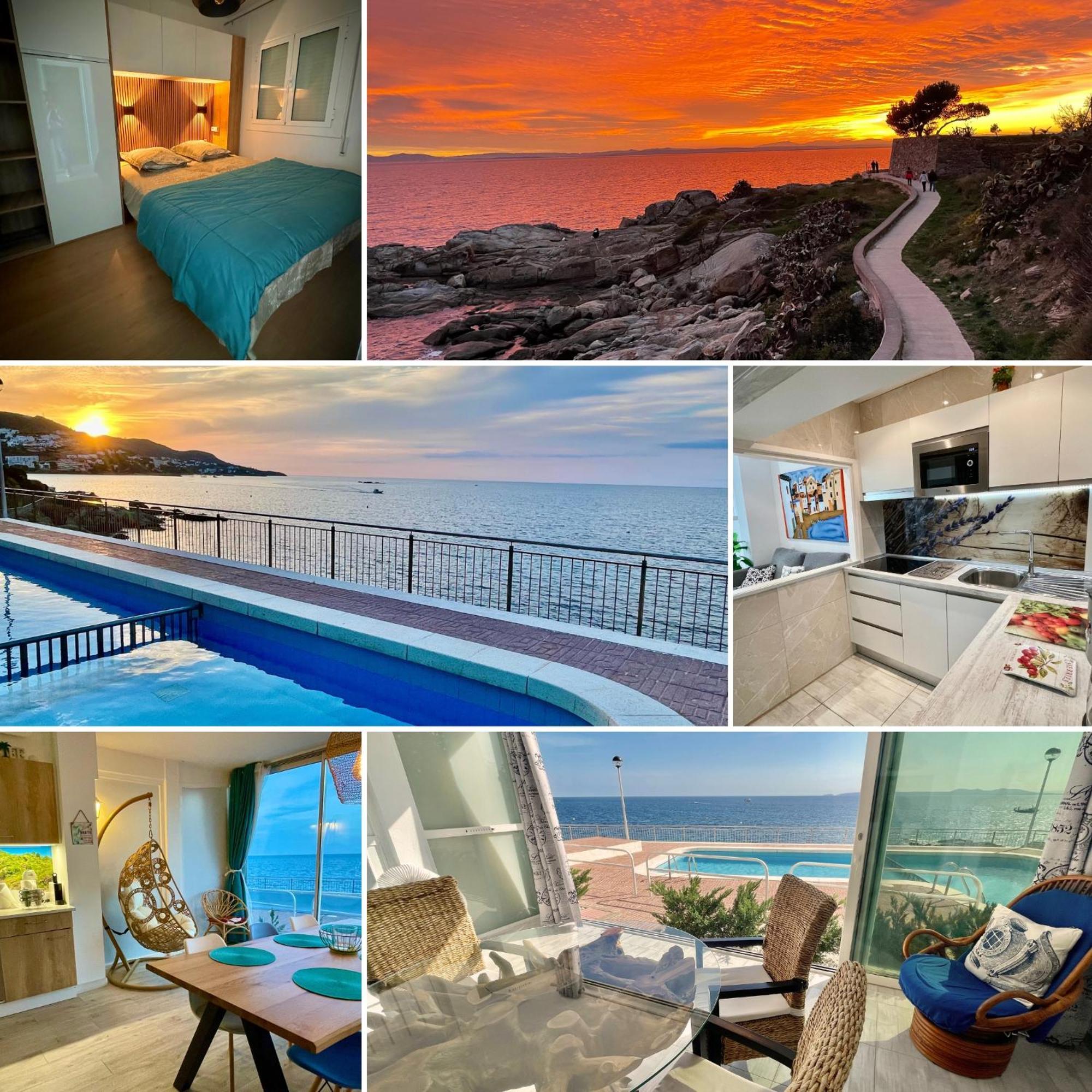 Magnifique Appartement En Front De Mer, Caneylles Roses Exterior photo